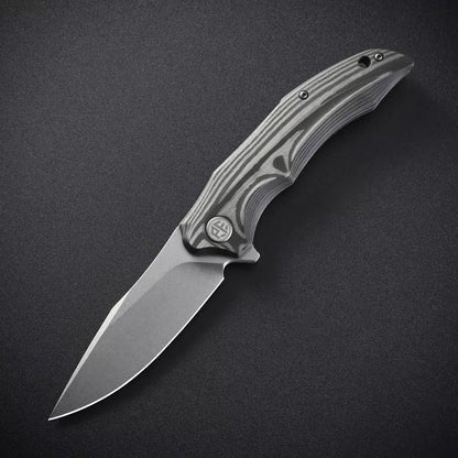 Petrified Fish Hairtail PFP10CW - 3.54" K110 Stonewashed Blade, Carbon Fibre Handle