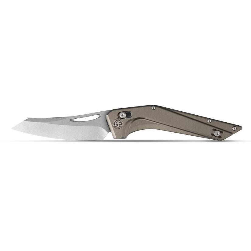 Petrified Fish Frigate - 3.82" CPM S35VN Stonewashed Blade, Bronze Grey Aluminium Handle