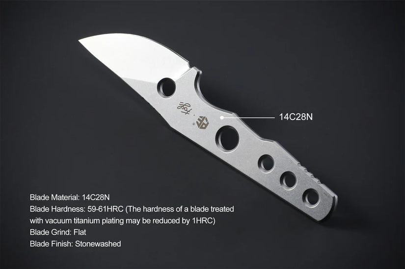 Petrified Fish Bison PFE13W - 2.4" 14C28N Stonewashed Blade