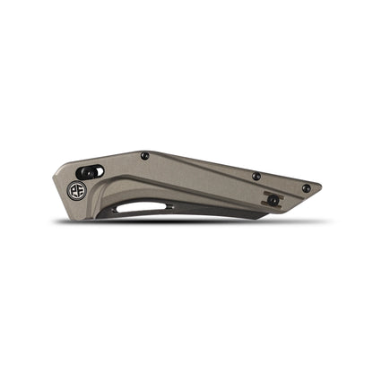 Petrified Fish Frigate - 3.82" CPM S35VN Black Stonewashed Blade, Bronze Grey Aluminium Handle