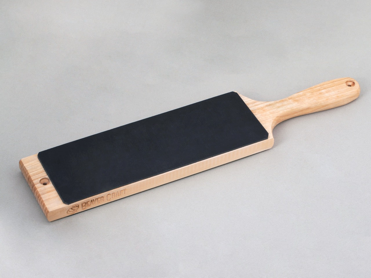 BeaverCraft LS1P1 - Dual-Sided Leather Paddle Strop & Polishing Compound