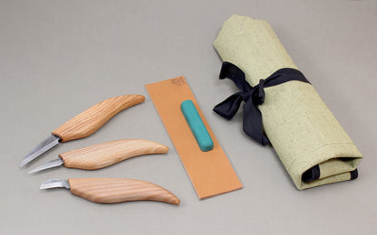 BeaverCraft S15 - Starter Chip Carving and Whittling Knife Set