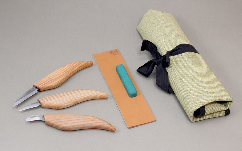 BeaverCraft S15 - Starter Chip Carving and Whittling Knife Set