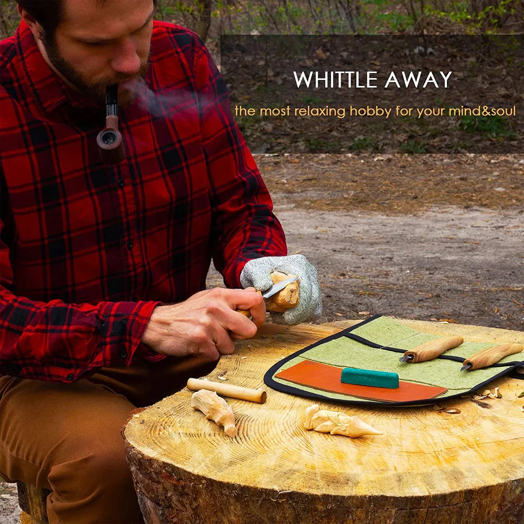 BeaverCraft S15 - Starter Chip Carving and Whittling Knife Set
