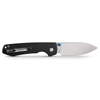 Vosteed Raccoon Top Liner Lock A2903 - 3.25" 14C28N Satin Blade, Black Micarta Handle