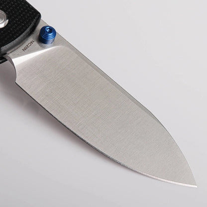Vosteed Raccoon Top Liner Lock A2903 - 3.25" 14C28N Satin Blade, Black Micarta Handle