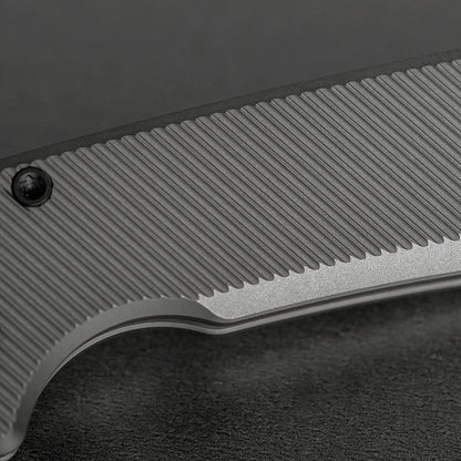 Vosteed Raccoon V Vanchor Lock A4004 - 3.22" M390 Black Stonewash Blade, Titanium Handle