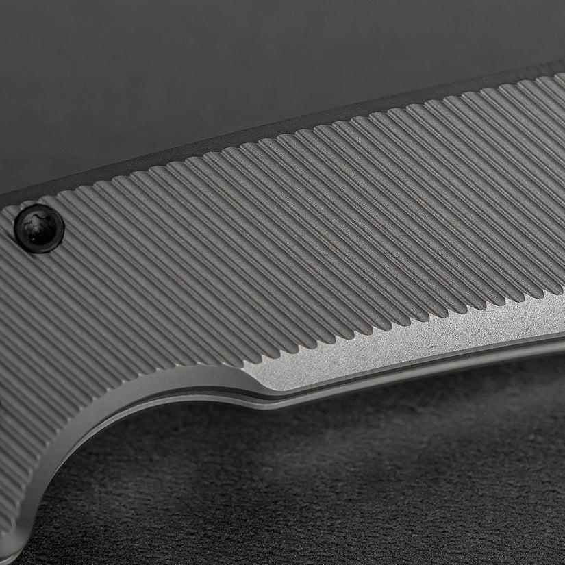 Vosteed Raccoon V Vanchor Lock A4004 - 3.22" M390 Black Stonewash Blade, Titanium Handle