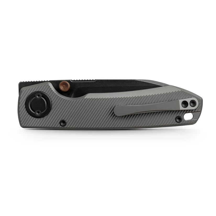Vosteed Raccoon V Vanchor Lock A4004 - 3.22" M390 Black Stonewash Blade, Titanium Handle