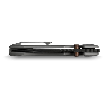 Vosteed Raccoon V Vanchor Lock A4004 - 3.22" M390 Black Stonewash Blade, Titanium Handle