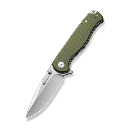 Sencut Errant S23054B-2 - 3.45" 9Cr18MoV Satin Blade, OD Green G10 Handle