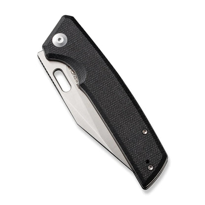 Sencut GlideStrike S23018-4 - 3.74" Satin 9Cr18MoV Blade, Black Canvas Micarta