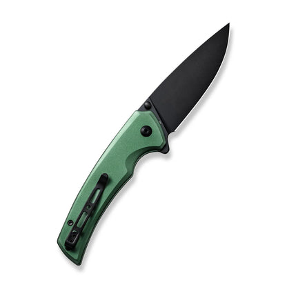 Sencut Serene Green S21022B-5 - 3.48" Black Stonewashed D2, Green Aluminium