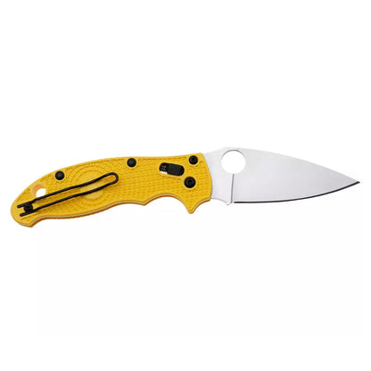 Spyderco Manix 2 Salt C101PYL2 - 3.37" MagnaCut Satin Blade, Yellow FRN