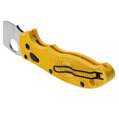 Spyderco Manix 2 Salt C101PYL2 - 3.37" MagnaCut Satin Blade, Yellow FRN