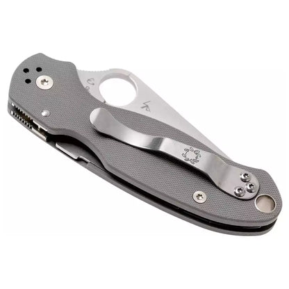 Spyderco Para 3 C223GPDGY - 2.95" Maxamet Stonewashed Blade, Grey G10