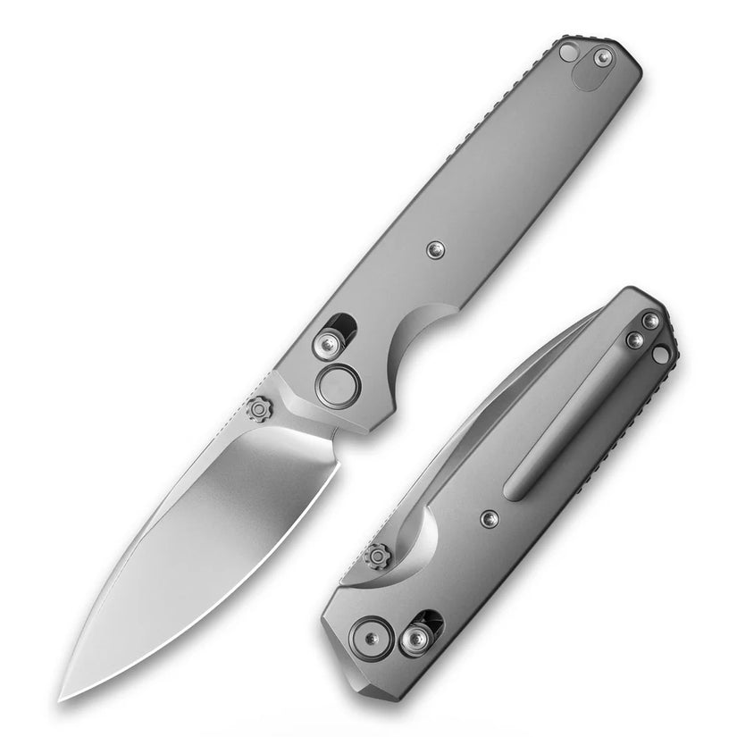 Olitans Ti-Aero T075 Matte - 3.23" M390 Bead Blasted Blade, Titanium Handle