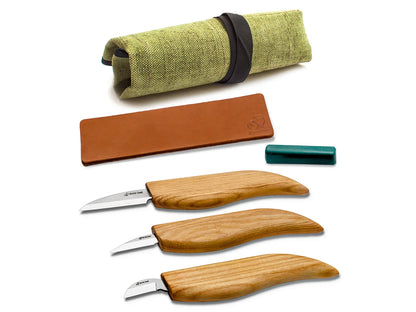 BeaverCraft S15 - Starter Chip Carving and Whittling Knife Set
