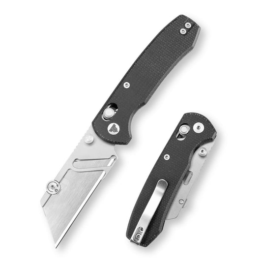 Trivisa Puppy-BM - 2.62" SK5 Utility Blade, Black Micarta Handle