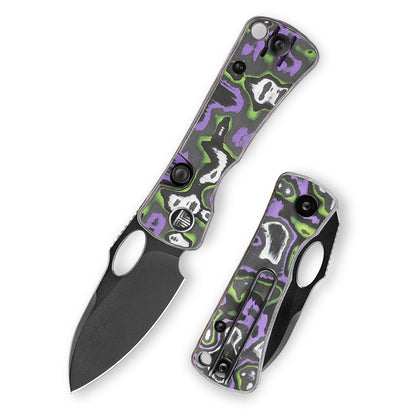 Trivisa Andromeda Pro-PG - 2.3" N690 Black Stonewashed Blade, Purple Fat Carbon Handle