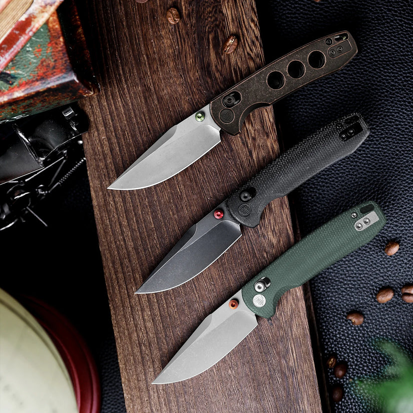 Trivisa Butterfly-CU - 2.99" 14C28N Stonewashed Blade, Copper Handle